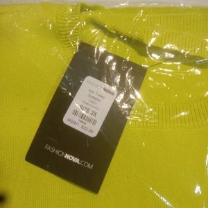 FASHIONNOVA NOT TODAY SWEATER 3X GREEN